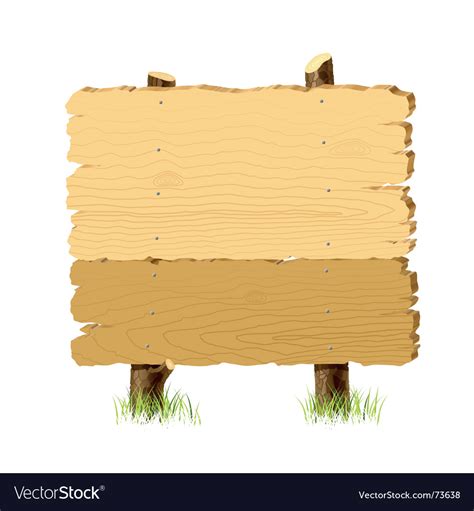 Wooden Signboard Royalty Free Vector Image Vectorstock