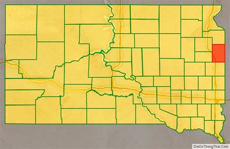 Map of Deuel County, South Dakota - Thong Thai Real