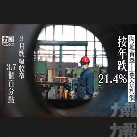 內地首季工業企利潤按年跌214 3月跌幅收窄37個百分點 澳門力報官網