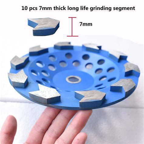 7 In Non Threaded 10 PCS Arrow Segments Grinding Cup Wheel For For