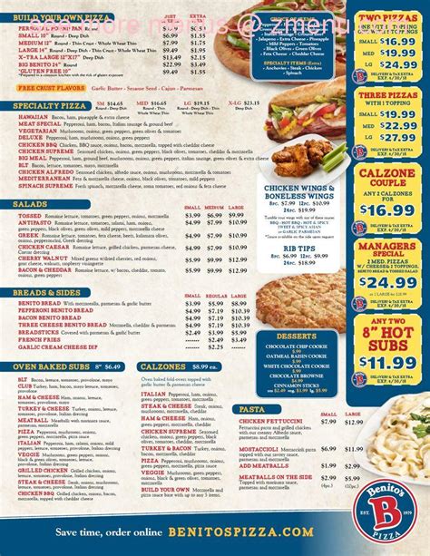 Online Menu of Benitos Pizza Restaurant, South Lyon, Michigan, 48178 ...