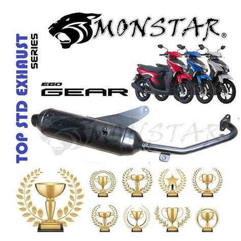 Ego Gear 125 Ekzos Pipe Exhaust Std Ori V1 Skuter Yamaha Scooter