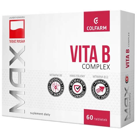 Max Vita B Complex 60 Tabletek Zestaw Witamin Z Grupy B Complex