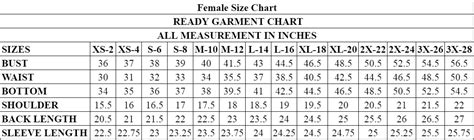 Womens Size Guide Movenera