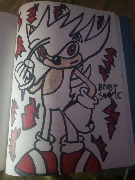 Beast Sonic Drawing By Zackthehoghedge19 On Deviantart