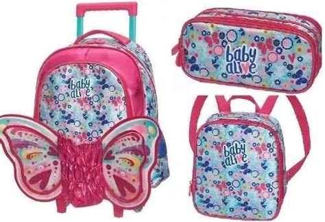 Mochila Baby Alive Ballet Carrinho Kit Estojo Lancheira Parcelamento