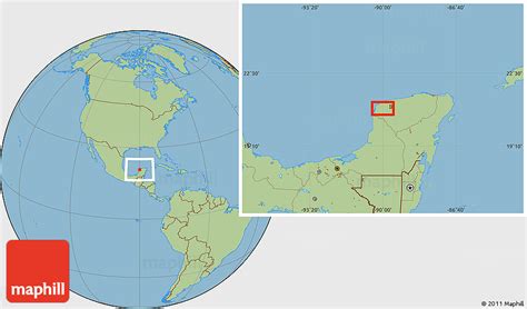 Savanna Style Location Map of Mérida