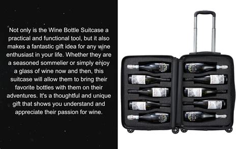 Wine Bottle Suitcase Holds 10 Standard 750 Ml Size