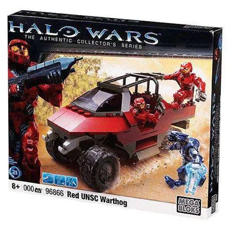 Mega Bloks Halo The Authentic Collectors Series Red Unsc Warthog Set 96866 Toywiz