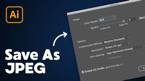 How To Save Illustrator File As JPEG YouTube