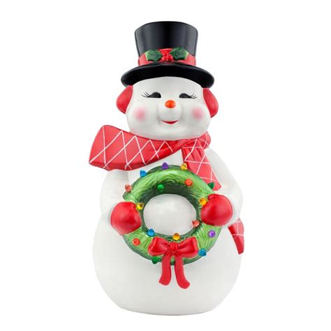 Mrchristmas 22 Lit Nostalgic Ceramic Figure Snowman Wayfairca