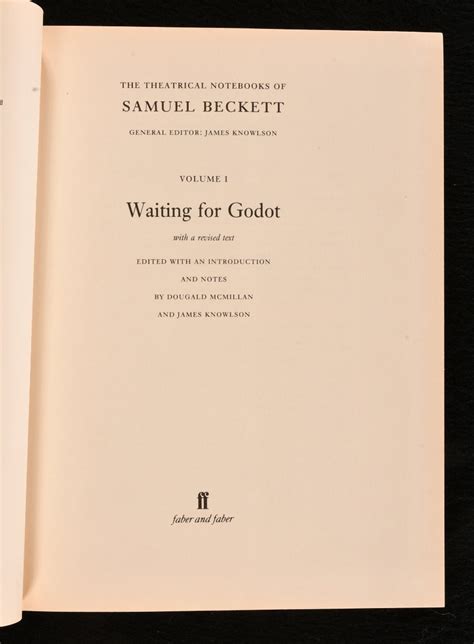 The Theatrical Notebooks Of Samuel Beckett Endgame Waiting For Godot