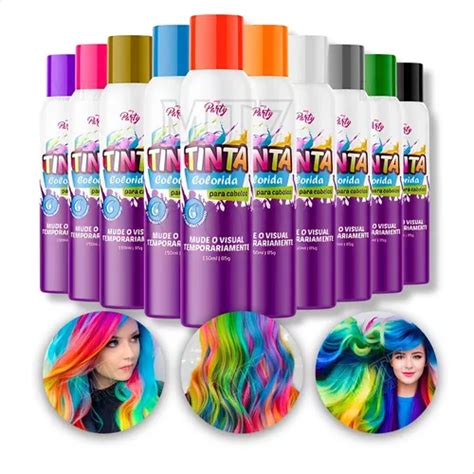 Tintura Em Spray Para Cabelo - Tinta Spray Neon Colorida Lavável Temporária Para Cabelo | MercadoLivre