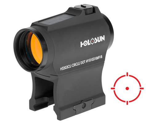 Holosun Solar Micro Circle Dot Sight Moa Hs Cu R Tactical