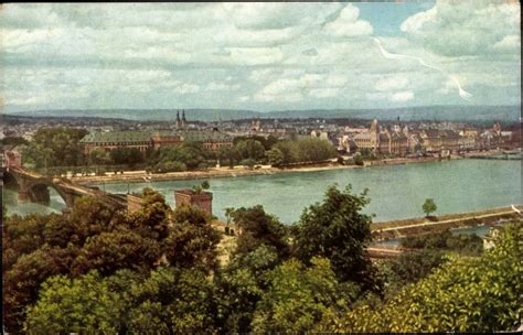 Ansichtskarte Postkarte Koblenz Am Rhein Gesamtansicht Akpool De