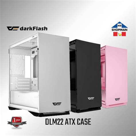 Darkflash DLM22 BLACK WHITE PINK MATX Desktop Computer PC Case Shopee