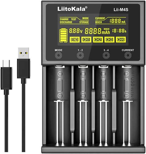 Liitokala Carregador De Bateria Lii M S Smart Universal Charger