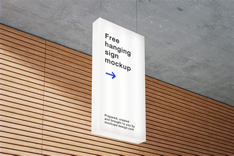 Free rectangle hanging sign mockup - Instant Download