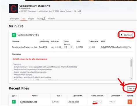 how to install complementary shaders