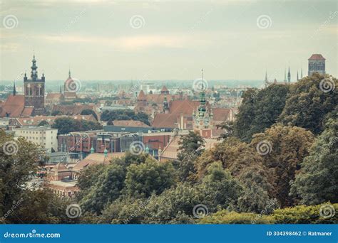 Gdansk Poland August 25 2023 Panorama From Gora Gradowa On