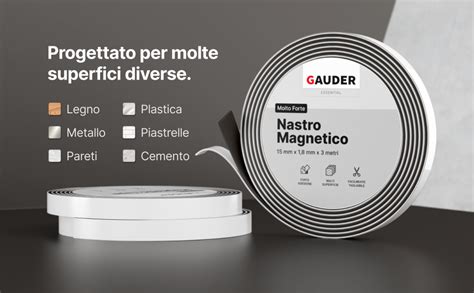 Gauder Nastro Magnetico Estremamente Autoadesivo Strisce Magnetiche