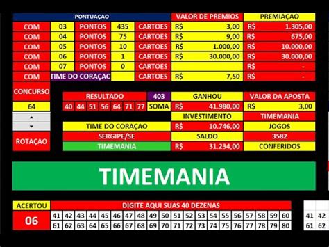 TIMEMANIA JOGUE 40 DEZENAS GARANTIA DE 5 SE ACERTAR 5 YouTube