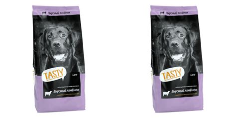 Tasty Petfood Сухой корм для собак Вкусный ягнёнок, 2200 г, 2 уп ...