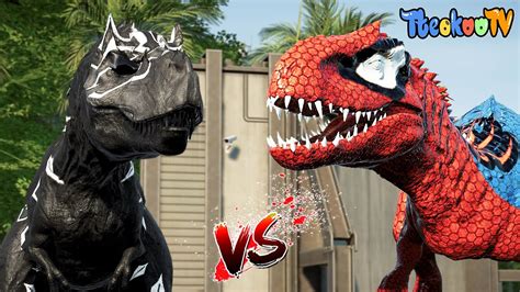 Jurassic World Evolution🌍black Panther T Rex Vs Spiderman Indominus