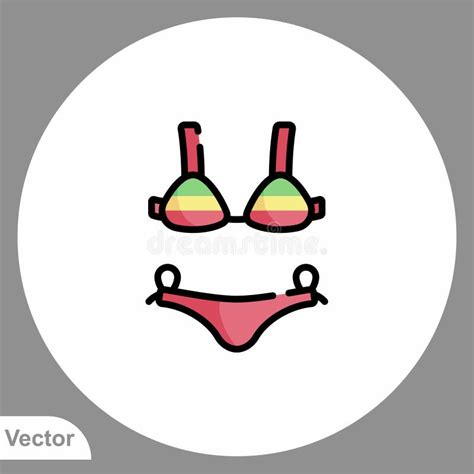 Bikini Vector Icon Sign Symbol Stock Vector Illustration Of Summer Design