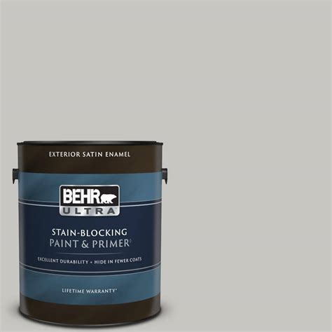 Behr Ultra 1 Gal Ppu24 16 Titanium Satin Enamel Exterior Paint