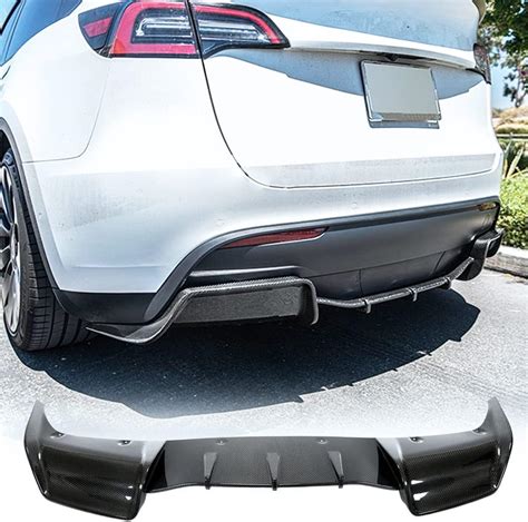 JCING Model Y Dry Carbon Fiber Rear Diffuser For Tesla Model Y 2020