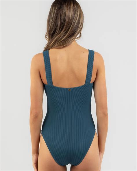 Shop Kaiami Flynn One Piece Swimsuit In Jade Jewel Fast Shipping