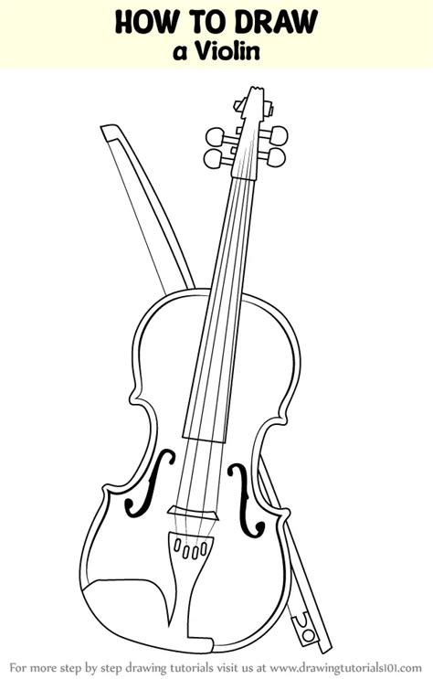 How to Draw a Violin (Musical Instruments) Step by Step ...