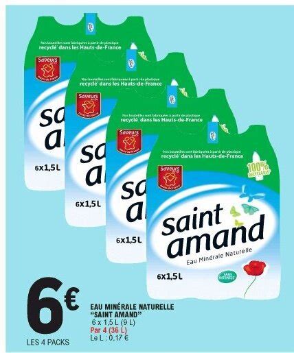 Promo Eau Min Rale Naturelle Saint Amand Chez E Leclerc