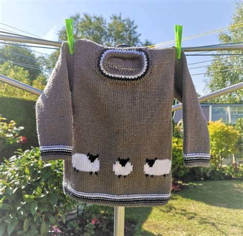 Knitting Pattern For Sweater With Sheep Sheep Jumper Knitting Etsy Canada