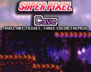 Super Pixel Cave Tileset by unTied Games