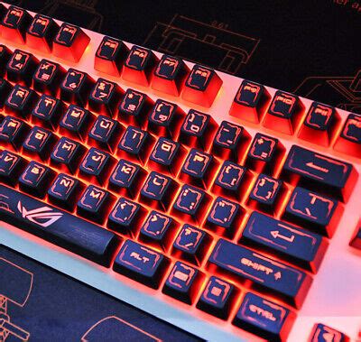 104 Keys ROG Backlit Keycaps for Corsair K70 RGB K95 Strafe Mechanical ...