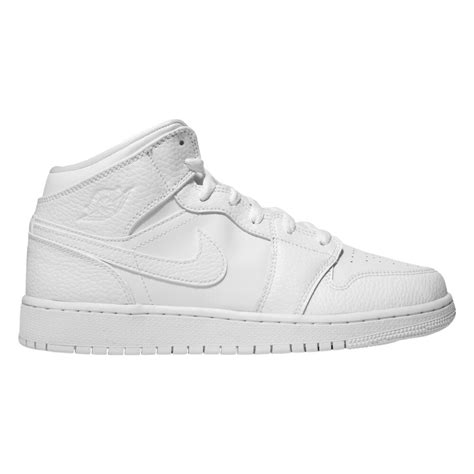 Nike Air Jordan 1 Mid Triple Biały Female Nike