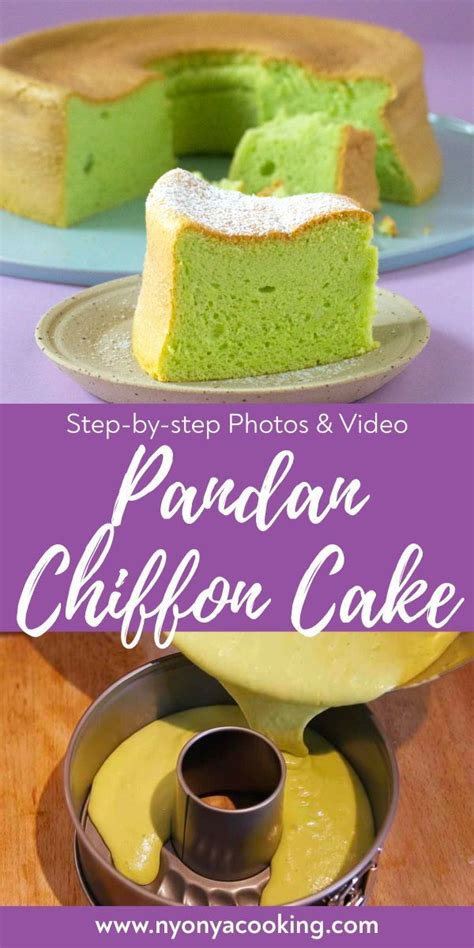 Pandan Chiffon Cake Is Soft Fluffy Moist And Fragrant In This Recipe