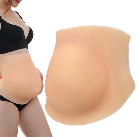 Barriga Gr Vida Artificial Gravidez Falsa Barriga Silicone E Seda Fio