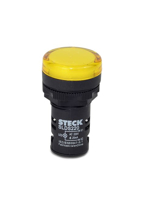 LUZ PILOTO LED 22MM 220VAC AMARILLO STECK Electro System