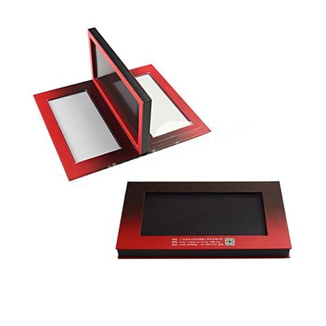 Personalized Red Paper Card Board Eyeshadow Palette Private Label Empty