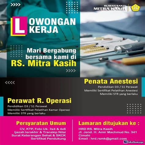 Info Lowongan Kerja RS Mitra Kasih Cimahi Terbaru Juni 2022