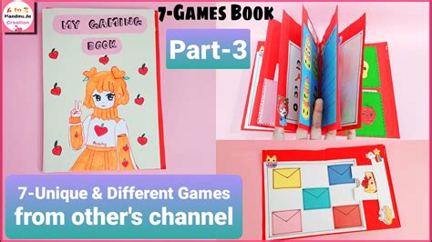 7 Easy Paper Gaming Book Part 3 DIY Cute Gaming Book Idea Paper Toys