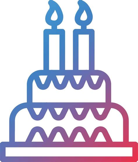 Vector Design Birthday Cake Icon Style 22314911 Vector Art At Vecteezy