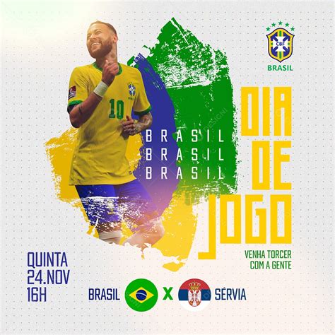 Template Social Media Copa Do Mundo Dia De Jogo Brasil X Servia PSD