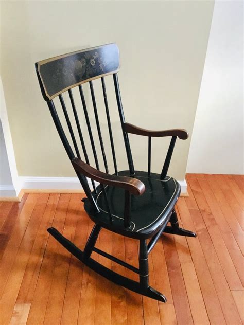 Vintage Oak Hill Childrens Rocking Chair Child Rocking Etsy In 2021