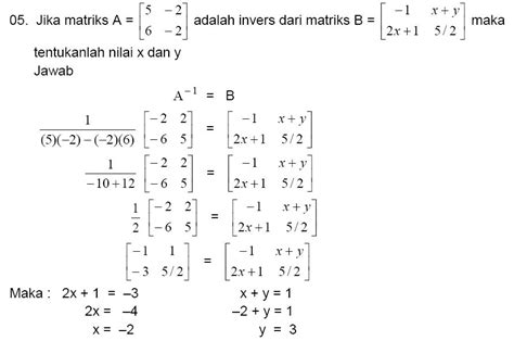 Matematika Itu Gampang Invers Perkalian Matriks Ordo X