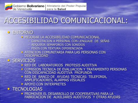 Ppt Plan Para La Promocion De La Accesibilidad Fisica Comunicacional