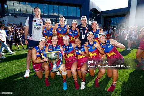 Lions Players Pose For A Photo During The 2023 Aflw Grand Final Match